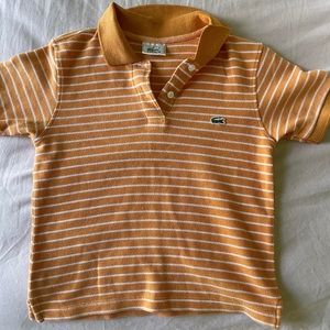 lacoste striped polo